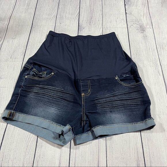 Paris Blues Pants - Maternity Paris  Blue Shorts sz M